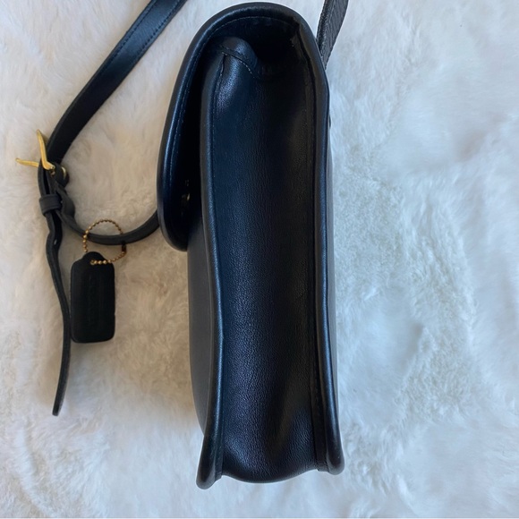 Coach Vintage 9978 Black Leather Crossbody Scooter Sidepack Bag - Picture 4 of 11
